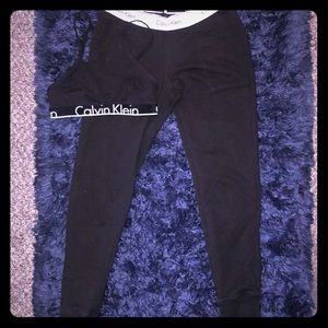 Calvin Klein sports bra and joggers